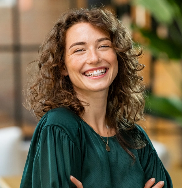 Beautiful smile achieved through cosmetic dentistry